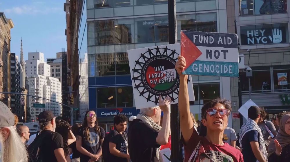 New York protesters call for end to Gaza starvation