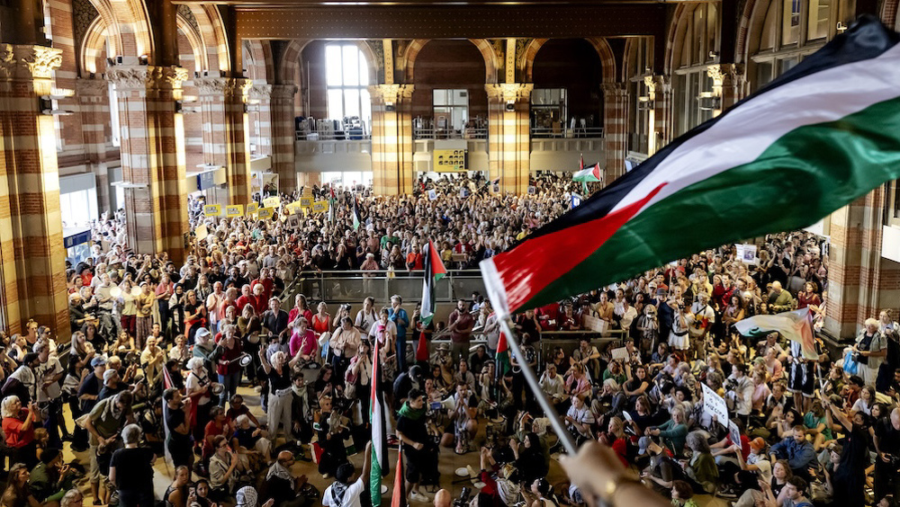Thousands join sit-ins at Dutch train stations in solidarity with Gaza