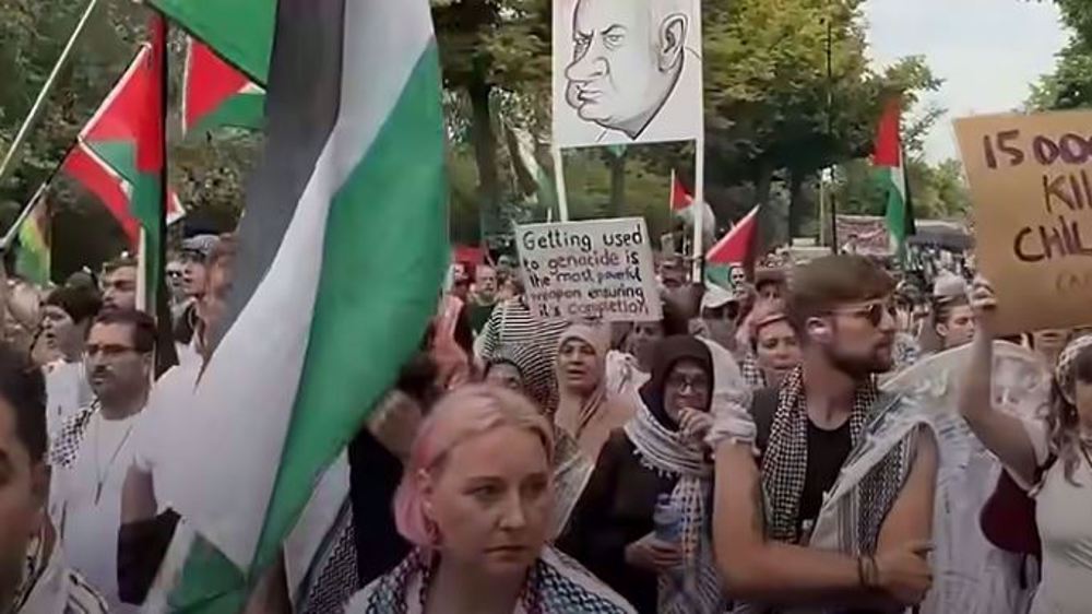 German protesters condemn Israel for the murder of Gaza journalists
