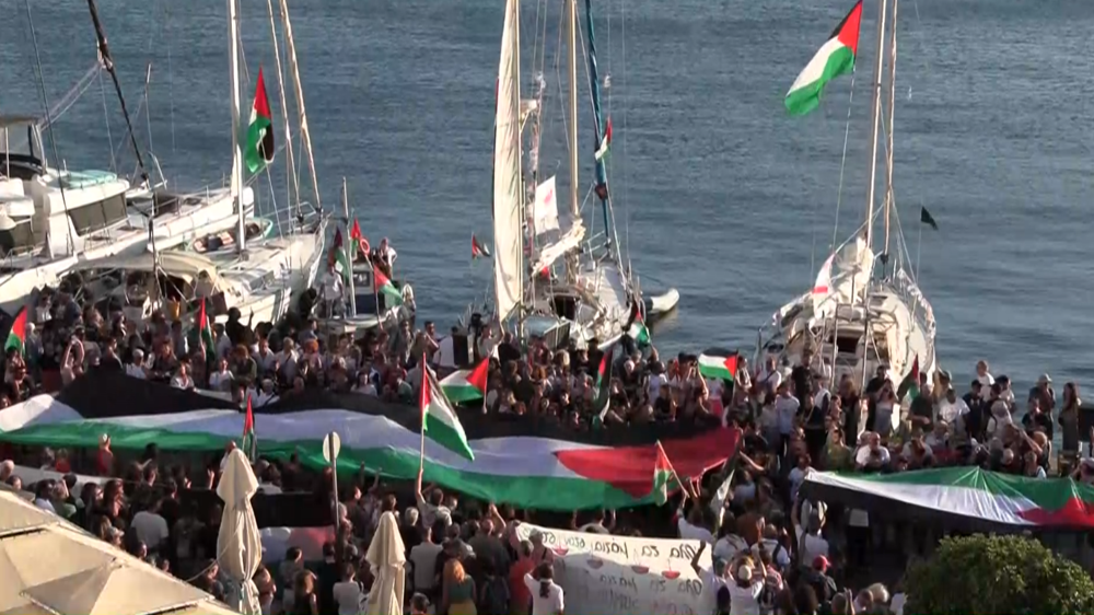 Pro-Palestinian rally in Greece as boats prepare to set sail for Gaza