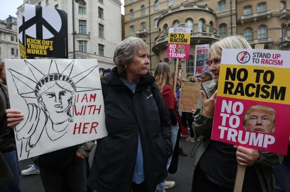 Thousands join London ‘Trump Not Welcome’ protests 