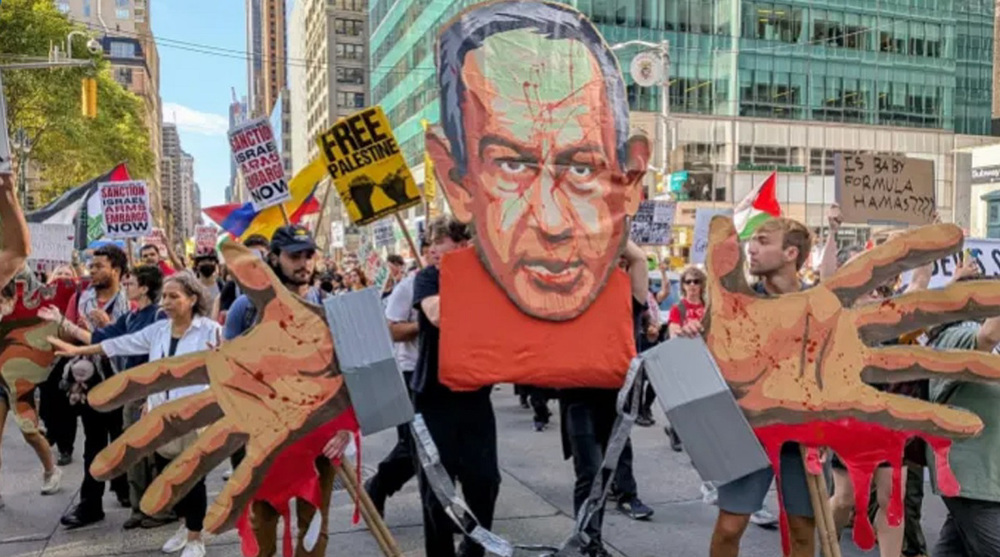 Thousands march against Netanyahu at UNGA
