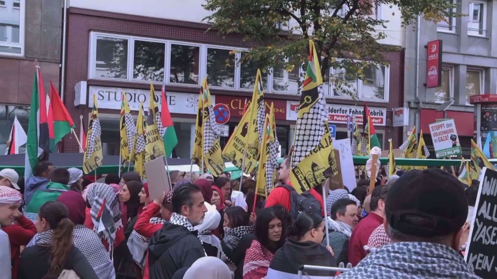 Hundreds rally in Germany's Dusseldorf to demand end of Gaza war