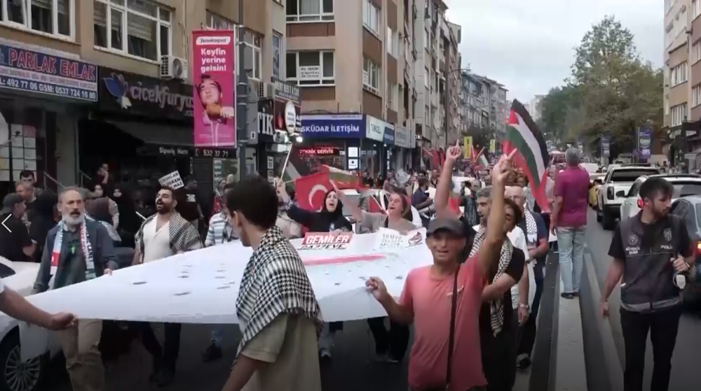 Thousands rally in Istanbul in solidarity with Global Sumud Flotilla