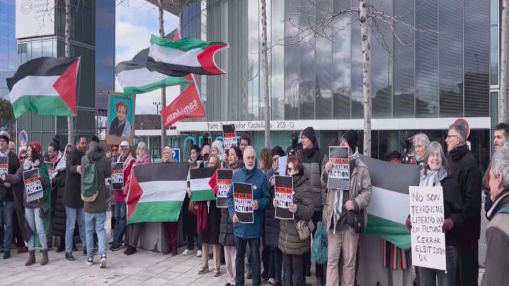 Pro-Palestine protest in Madrid challenges UK repression