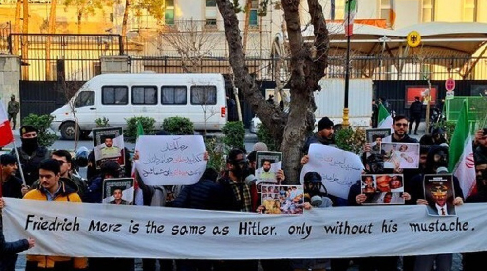 Iranian students rally to condemn Germany's backing for rioters