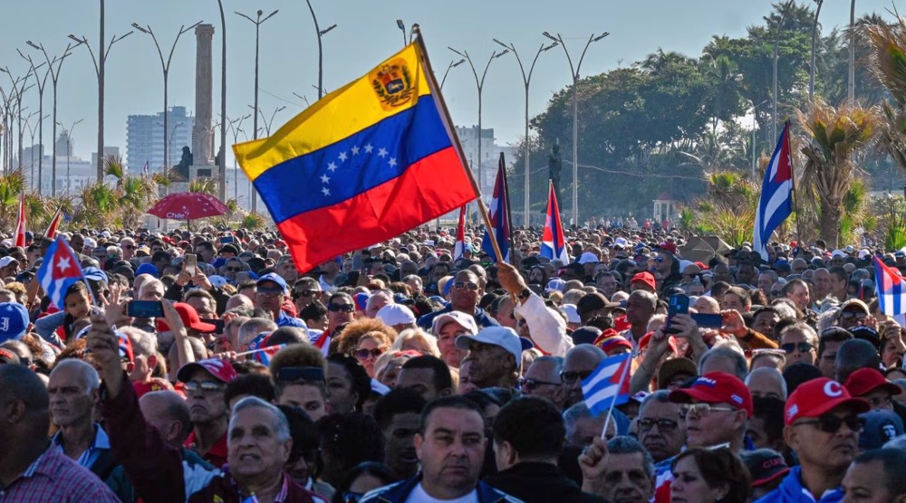 Massive protest held in Cuba to condemn US military aggression on Venezuela