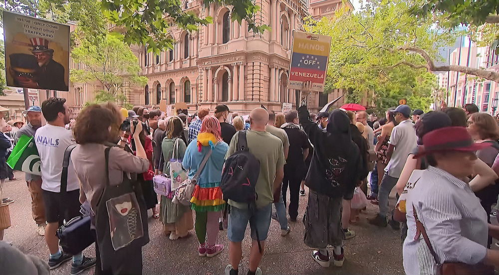 Australians protest over US aggression against Venezuela