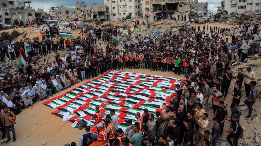 Funeral held for 105 Gazans recovered from rubble after nearly three years
