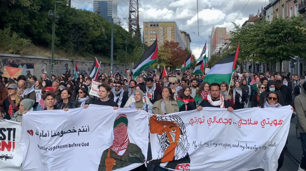 Hundreds march in Brussels against Gaza genocide