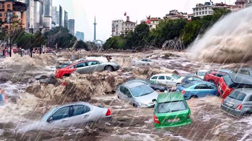 Turkey: Heavy rain floods roads and underpasses across Istanbul