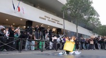 France calls crisis meeting as schools go online amid student protests