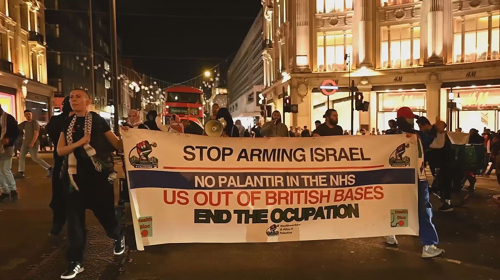 Pro-Palestine protesters bring traffic to standstill at London's Oxford Circus