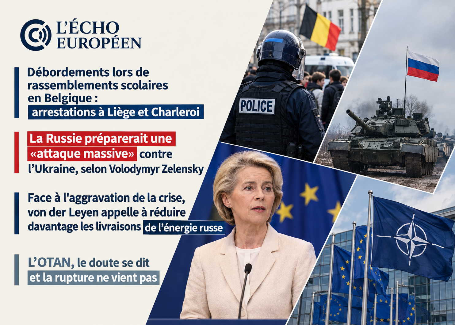Belgique : la colère des lycéens s’étend, les arrestations se multiplient