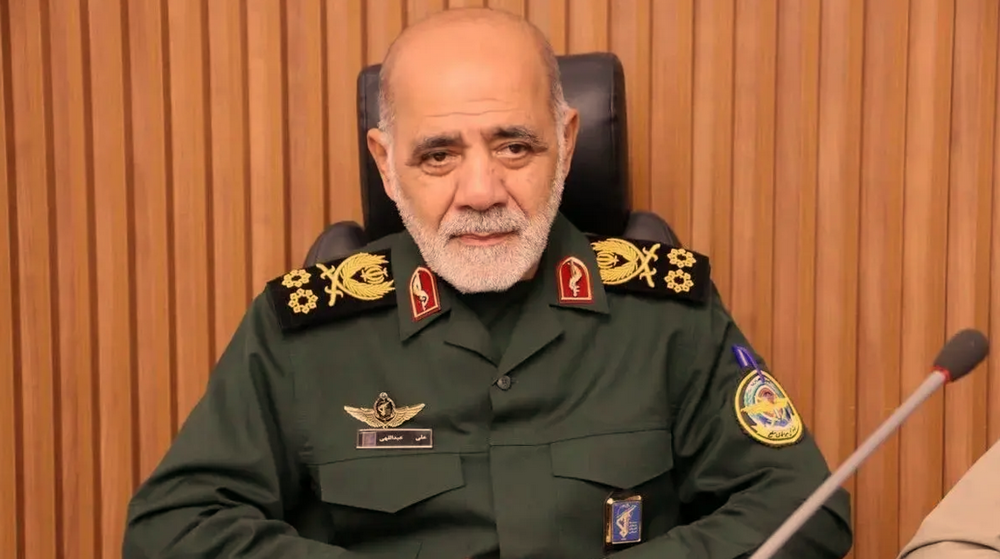 This file photo shows Major General Ali Abdollahi, the commander of Iran's Khatam al-Anbiya Central 