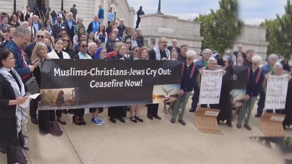  Protesters in Washington DC slam Israel's persecution of Christians