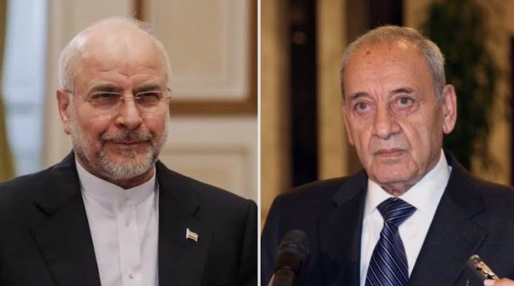 Iranian, Lebanese parliament speakers urge MoU enforcement, end Israeli aggression