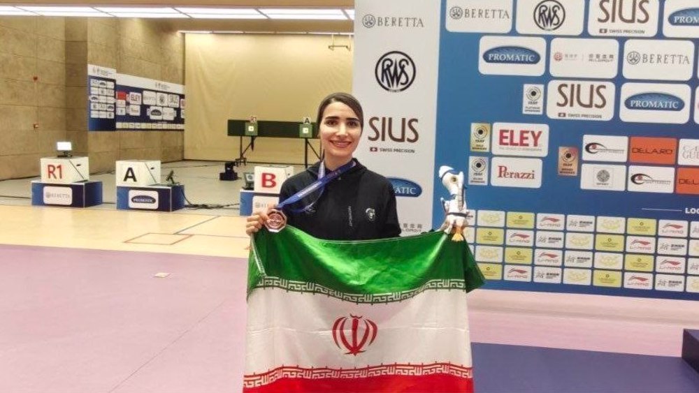 Iran’s Rostamiyan wins bronze in 10m air pistol at ISSF World Cup