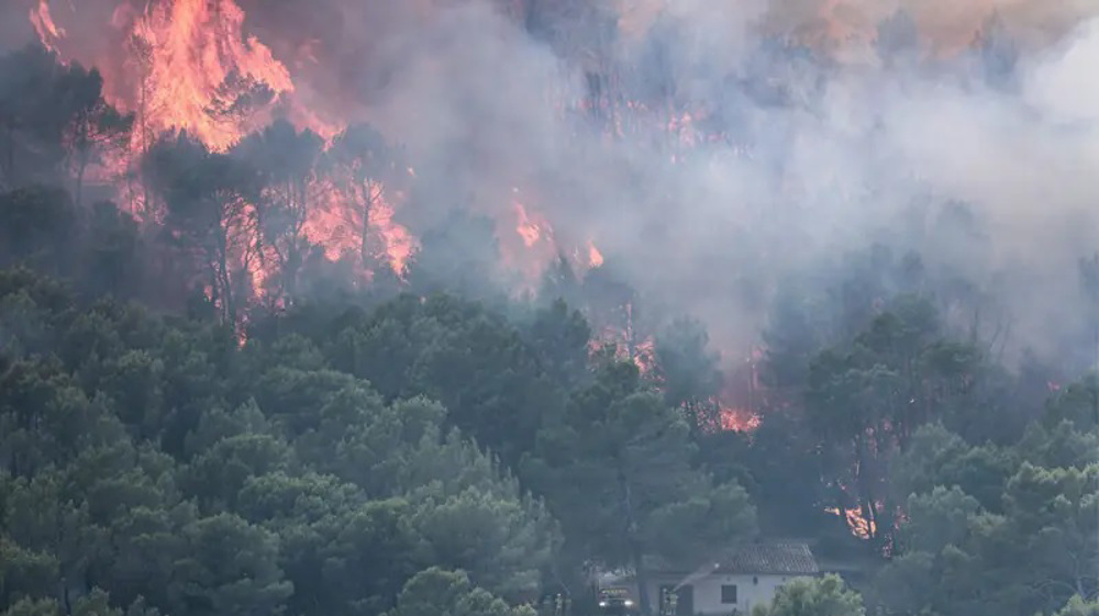 Wildfires sweep across Europe