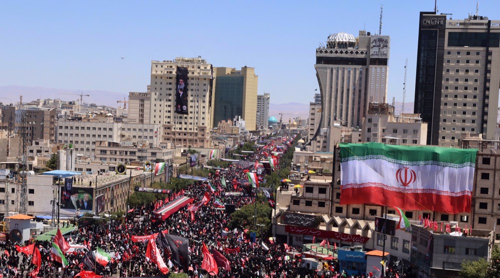 Millions flood Mashhad streets to bid farewell to martyred Leader on final day of funeral