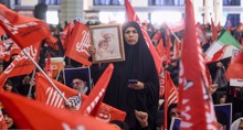 Red flags of vengeance fly as crowds mark 40th day of martyred Leader’s funeral