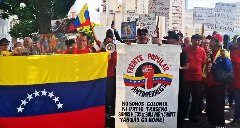Venezuelans march against US-Venezuela energy deal and foreign interference