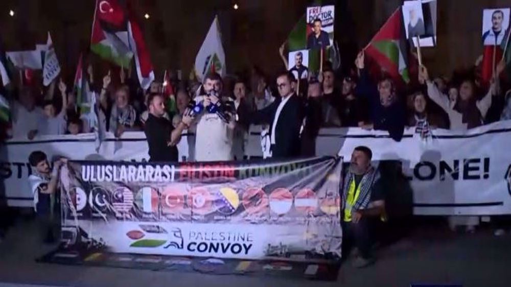 Palestine convoy arrives in Ankara, voices solidarity with Gaza