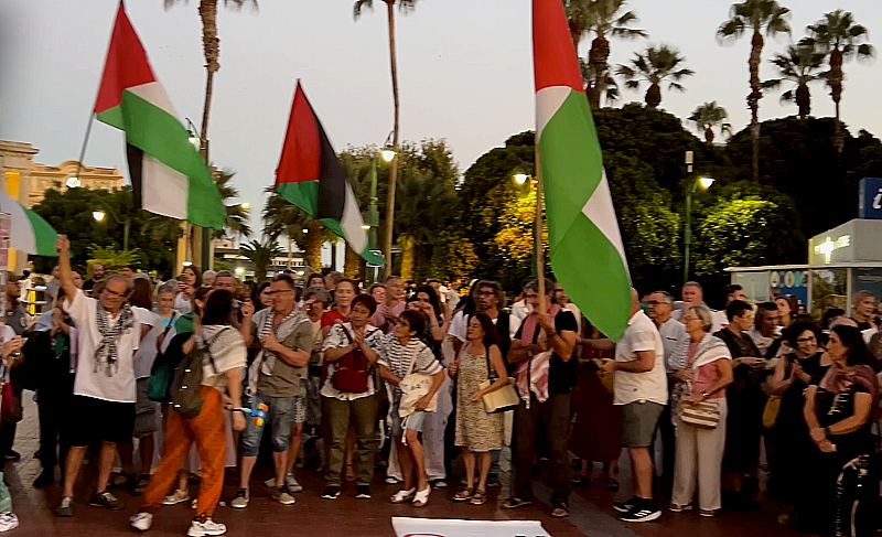 Protesters in Malaga denounce Israeli violence against Palestinians