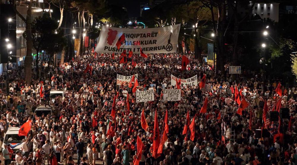 Protesters gather in Albania’s capital over opposition to luxury resort linked to Jared Kushner