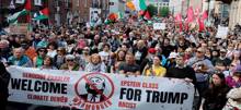 Thousands gather in Dublin to protest Trump’s visit and stand in solidarity with Palestine 