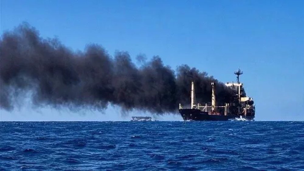 Supertanker explodes after hitting mines on illegal route south of Hormuz: IRGC Navy