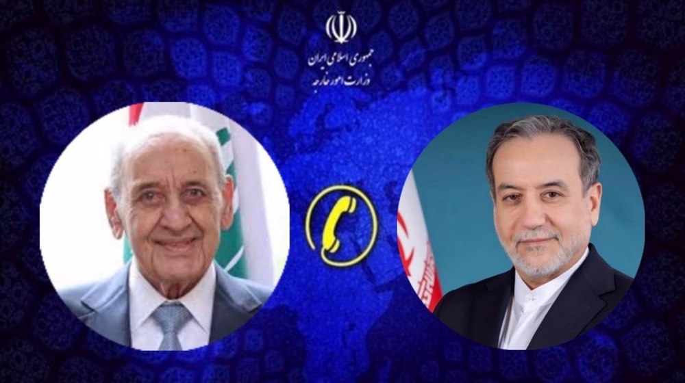 Iran FM, Lebanese speaker discuss Zionist aggression, reaffirm support for resistance