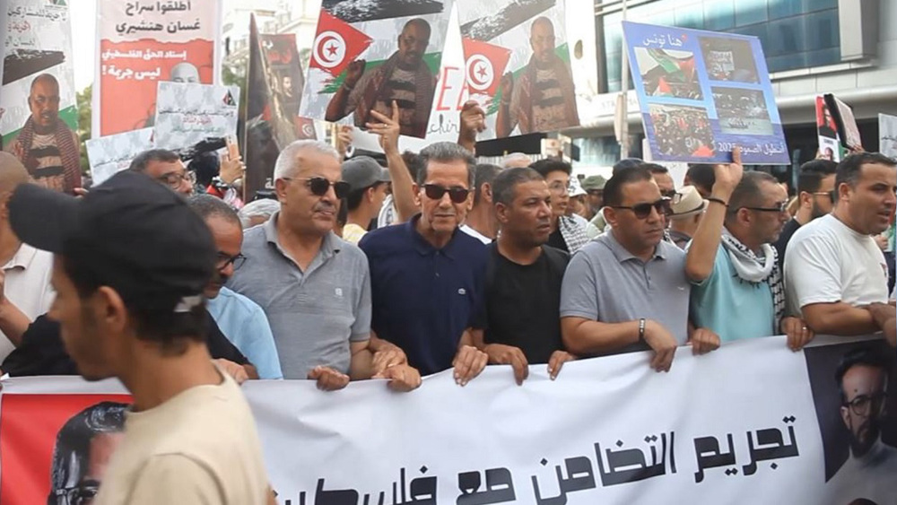 Tunisian protesters demand release of detained Sumud flotilla activists