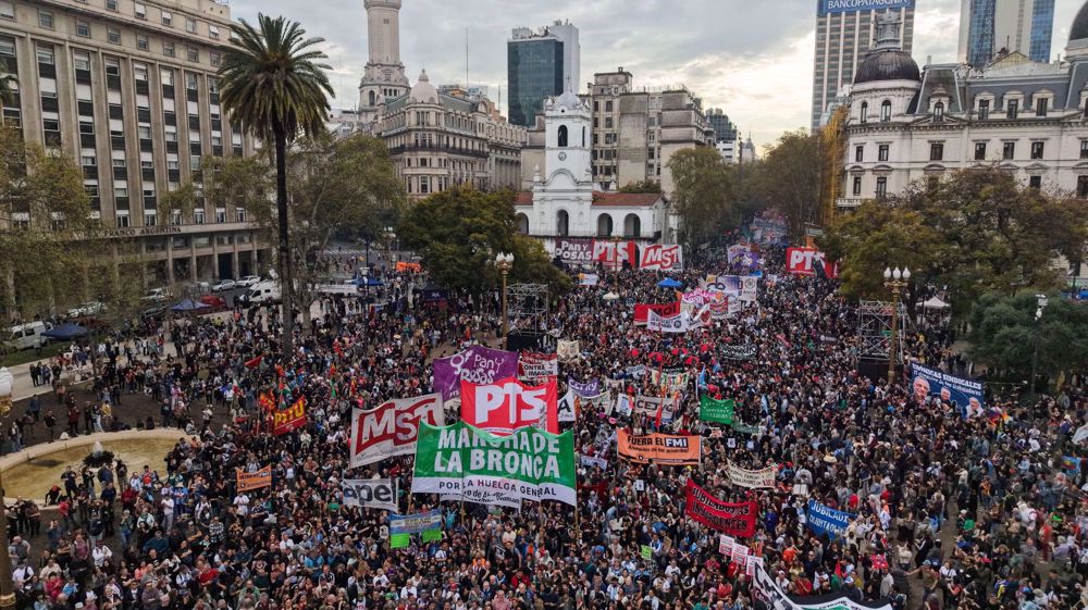 Protesters flood Buenos Aires in rally against Milei's economic policies