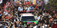 Lula supporters march in Sao Paulo ahead of presidential election in Brazil