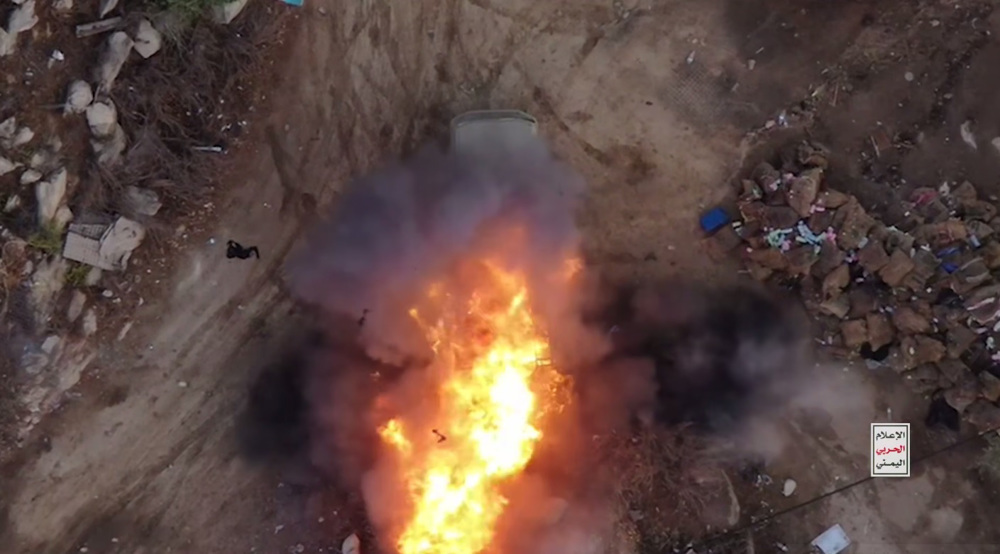Yemeni army releases video showing strikes on Saudi military buildups, vehicles