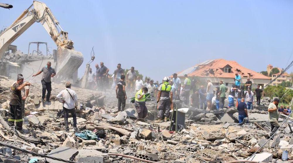Israeli regime bombs residential building in southern Lebanese village