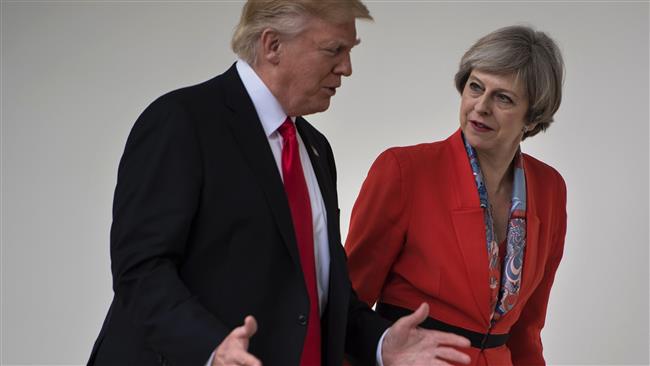 May, Trump hold press conference in Washington