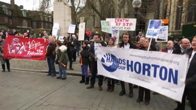 Brits protest govt. handling of health service