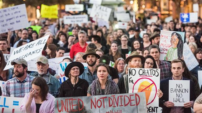 Protests persist against Trump’s Muslim ban