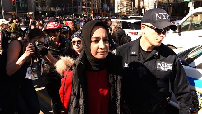 Women protest against Trump in US 
