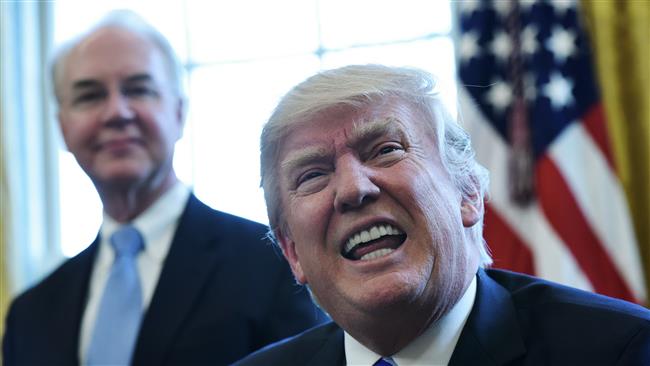 Trump blames Democrats for Obamacare defeat