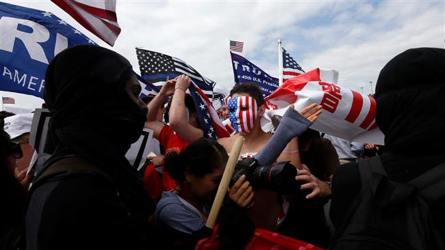 Trump supporters clash with protesters at rallies 