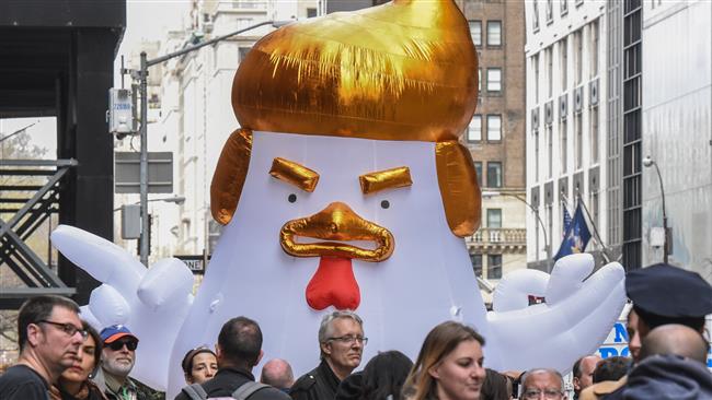 US protesters demand Trump to release his tax returns