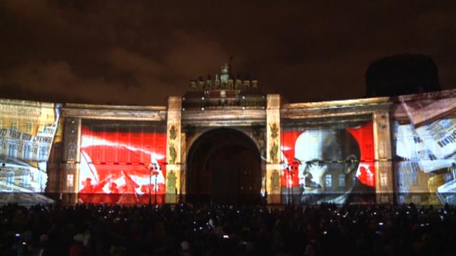 Spectacular 3D light show staged in St. Petersburg