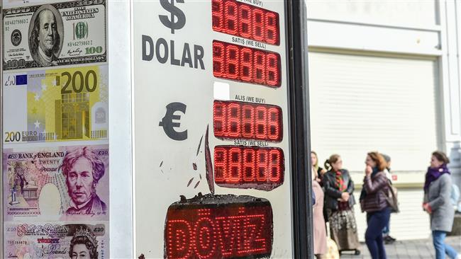 Turkey’s lira hits record low against dollar