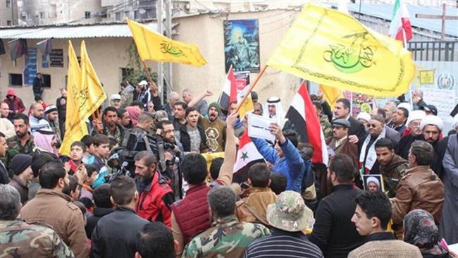Manif pro-al-Nujaba en Syrie
