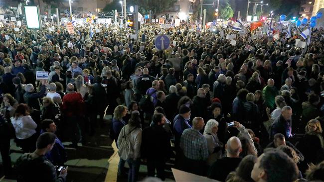 Tel-Aviv: manifestation contre Netanyahu