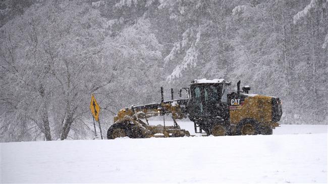 Snow blankets much of the US east coast