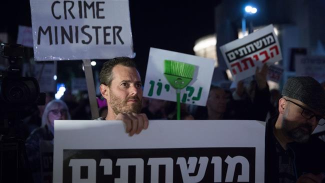 Israeli protesters urge ‘Crime Minister' Netanyahu to quit